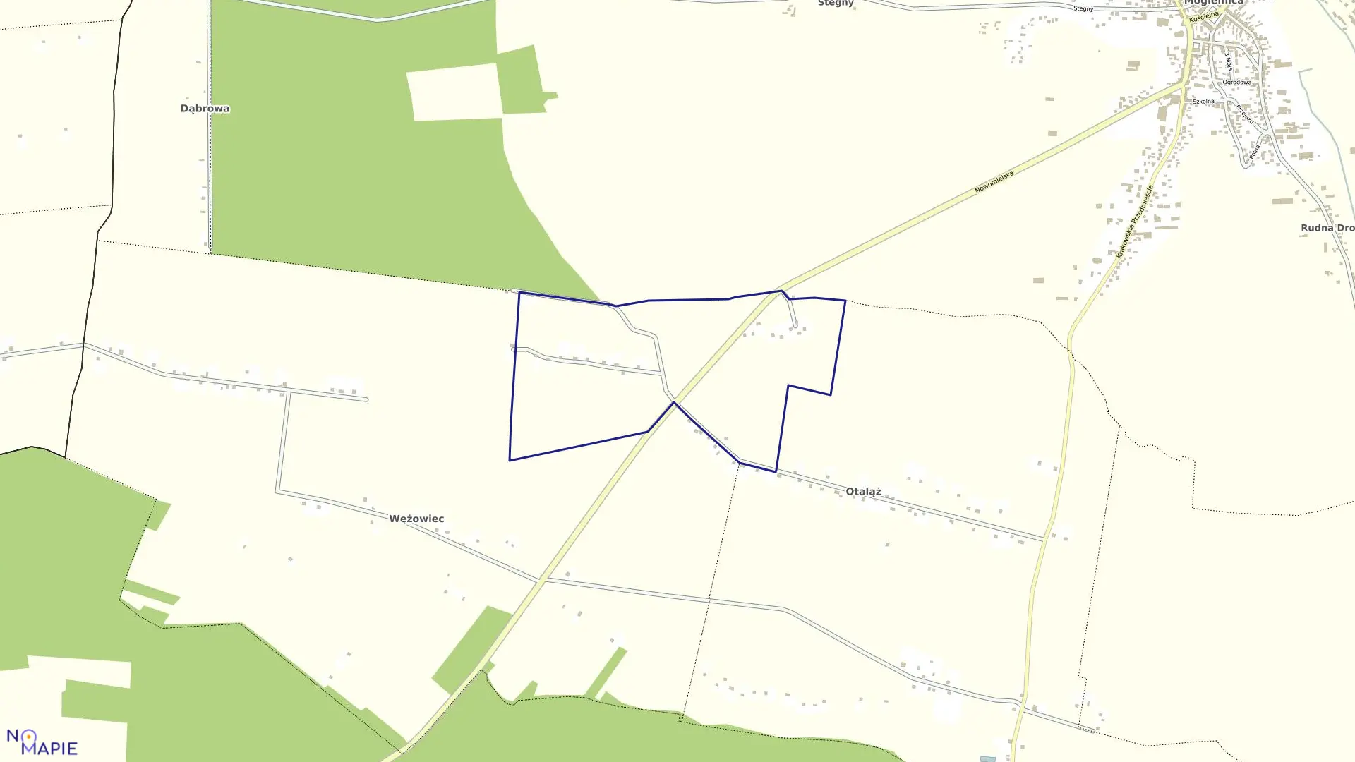 Mapa obrębu CEGIELNIA w gminie Mogielnica